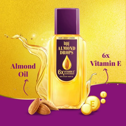 Bajaj Almond Drops Non Sticky Hair Oil - 475ml