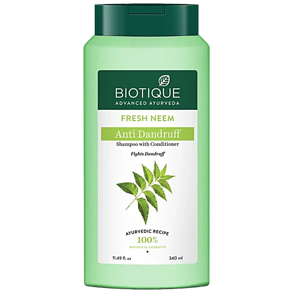 BIOTIQUE Anti Dandruff Shampoo & Conditioner - Fresh Neem, 340 ml
