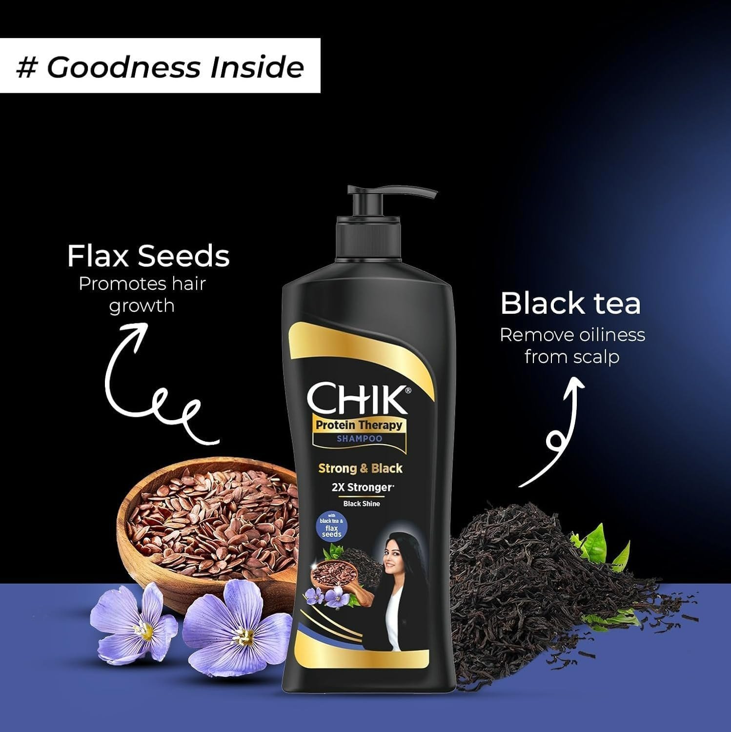 Chik Protein Solution Thick And Glossy Shampoo (175ml)